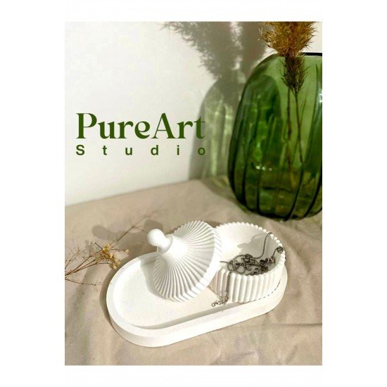 Art 2 Li Set Sunum Tabağı Ve Dekoratif Takı Kutusu