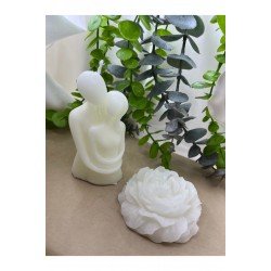 Offcial 1 Adet Sarılan Çift 1 Adert Şakayık Çiçeği Vanilya Kokulu Mum