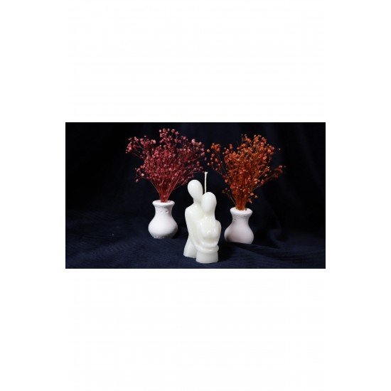 Kokulu Sevgili Sarılan Çift Mum