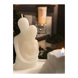 Sarılan çift mum ve istiridye şeklinde kalp çakrası güçlendirici mum (MUTLAKA AÇIKLAMAYI OKUYUNUZ)