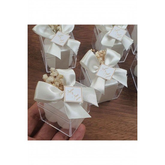 Bernamiofficial Kutulu Bubble Mum 20 Adet Söz Nişan Hediyelik