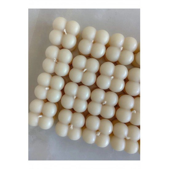 30 Adet Süslemeli Bubble Mum Düğün, Nikah ,kına, Söz, Doğum