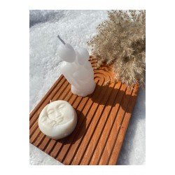 Sarılan Çift Ve Ay Güneş Kokulu Mum 2'li Set