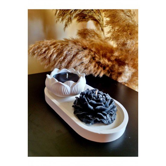 3'lü Set & Siyah Şakayık