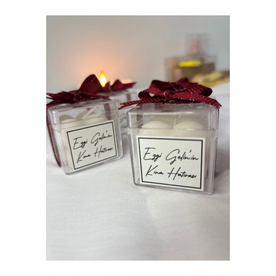 Hediyelik Mumlar Kurdelalı Buble Hediyelik Mum, Nikah Şekeri, Doğum, Sünnet, Düğün Nişan Söz 20 Adet