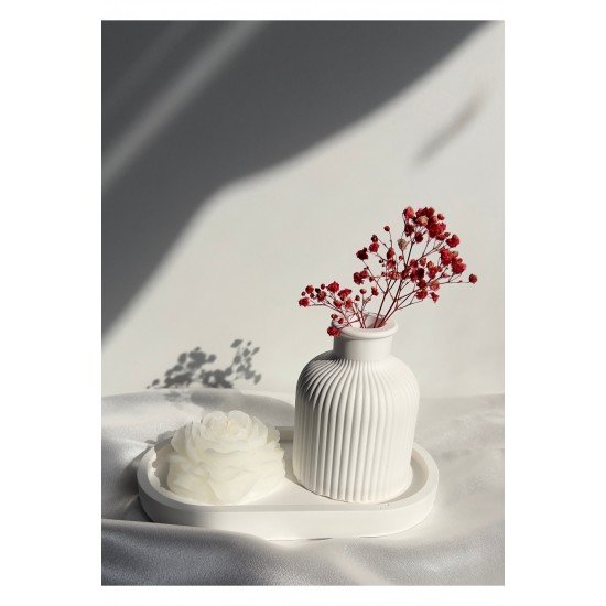 Şakayık Mumlu Dekoratif 3’lü Set