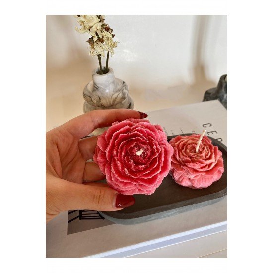 Dekoratif Mum Şakayık Mum ( 2 Adet )