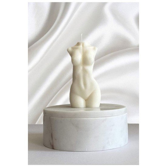 Pinterest Beyaz Kokulu Magic Kadın Dekoratif Desenli Vücut Mum 9cm X 5cm