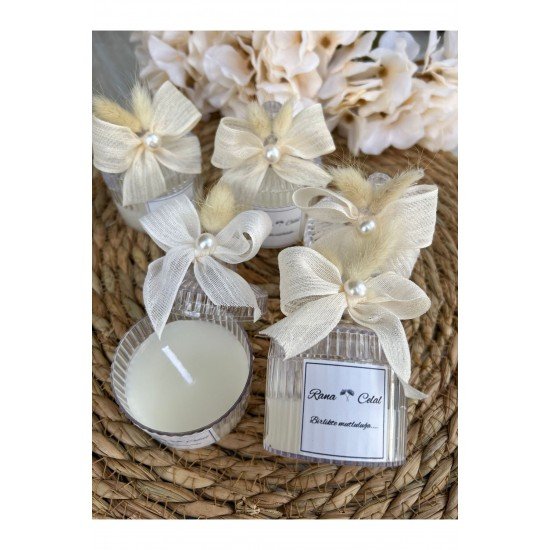 10 Adet Mika Kutu Şekerlik Mum Düğün ,nişan ,kına ,davet ,doğum Günü