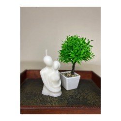 Sarılan Çift Dekoratif Mum