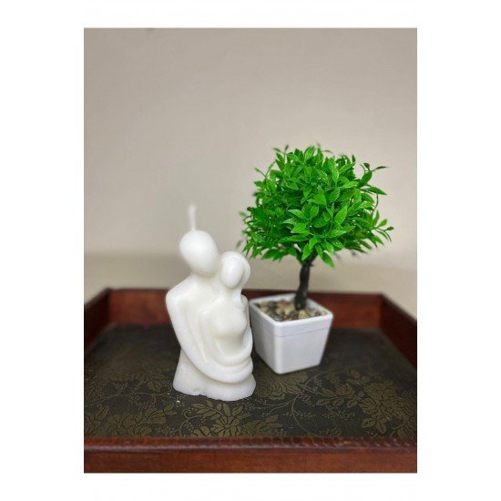 Sarılan Çift Dekoratif Mum