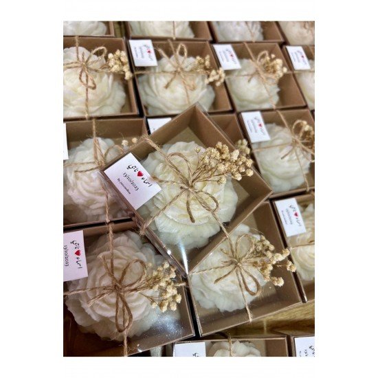 20 Adet Süslemeli Şakayık Mum, Nikah Şekeri, Doğum, Sünnet, Düğün Nişan Söz, Kına, Doğum Gün