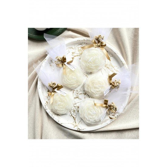 8 Adet Tül İçerisinde Şakayık Mum, Nikah Şekeri, Doğum, Sünnet, Düğün Nişan Söz, Kına, Doğum Günü