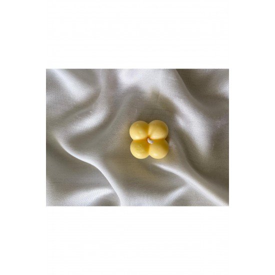 10 Adet Sarı Hediyelik Mini Bubble Mum Düğün Kına Davet Nişan Hediyeliği