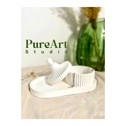 Art 2 Li Set Sunum Tabağı Ve Dekoratif Takı Kutusu