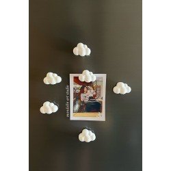 El Yapımı Beton 6’lı Mini Bulut Buzdolabı Magneti