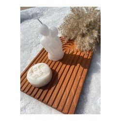 Sarılan Çift Ve Ay Güneş Kokulu Mum 2'li Set