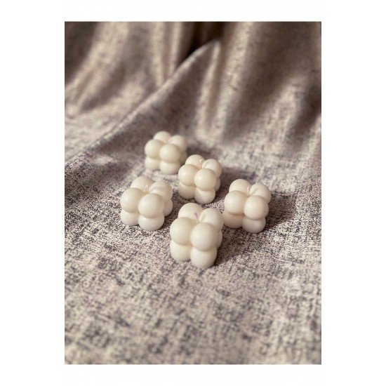 5'li Dekor Soya Wax Mini Bubble Mum Set