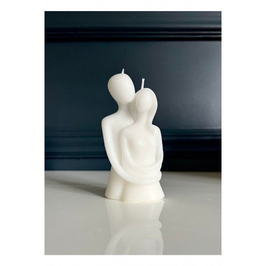 Sarılan Çift Dekoratif Mum