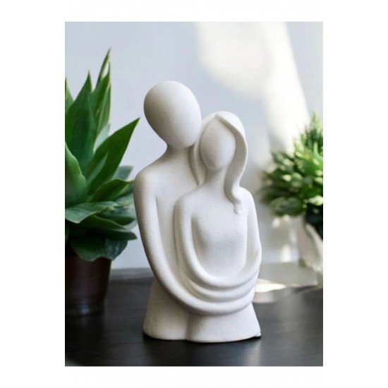 Sevgili Aşıklar Dekoratif Heykel Obje Sarılan Çift Biblo