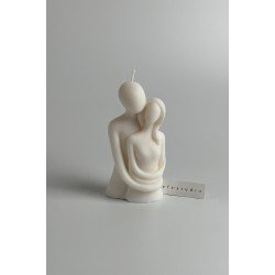 Sarılan Çift Sevgili Model Dekoratif Kokulu Soya Mumu Vegan Ev Dekoru Mum Sevgiliye Hediye EFS275