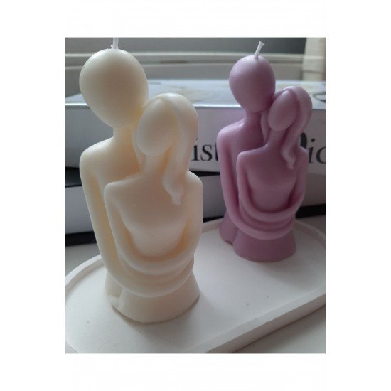 Sarılan Sevgili &şakayık Mum Set