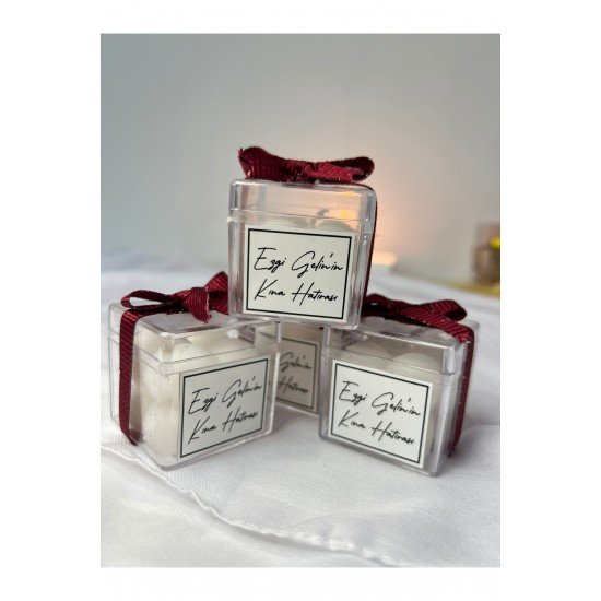 Hediyelik Mumlar Kurdelalı Buble Hediyelik Mum, Nikah Şekeri, Doğum, Sünnet, Düğün Nişan Söz 20 Adet