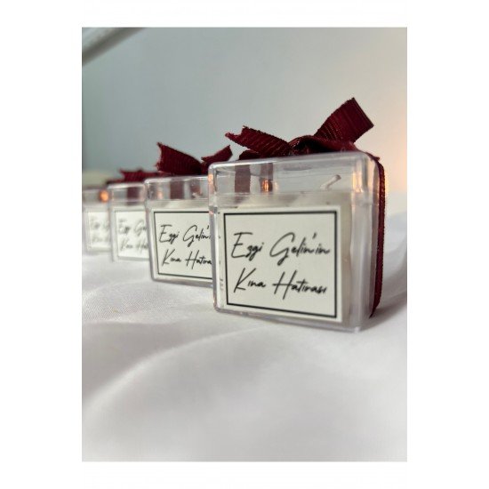 Hediyelik Mumlar Kurdelalı Buble Hediyelik Mum, Nikah Şekeri, Doğum, Sünnet, Düğün Nişan Söz 20 Adet