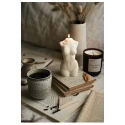 Pinterest Beyaz Kokulu Magic Kadın Dekoratif Desenli Vücut Mum 9cm X 5cm