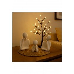 Üçlü Aile Dekoratif Biblo Obje Aksesuar Şık Heykel Sağlam/dayanıklı