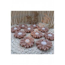 Papatya Mum Y.Kahve Nişan, Nikah, Doğum Günü, Özel Gün - 10 Adet