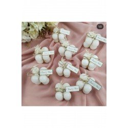 25 Adet Isme Özel Nişan Hatıralık Beyaz Mini Bubble Mum, Düğün, Nikah Hatıralığı