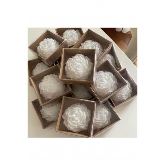 20 Adet süslemeli şakayık mum, düğün, kına, nişan, söz, nikah, sünnet, doğum, doğum günü, hediyelik