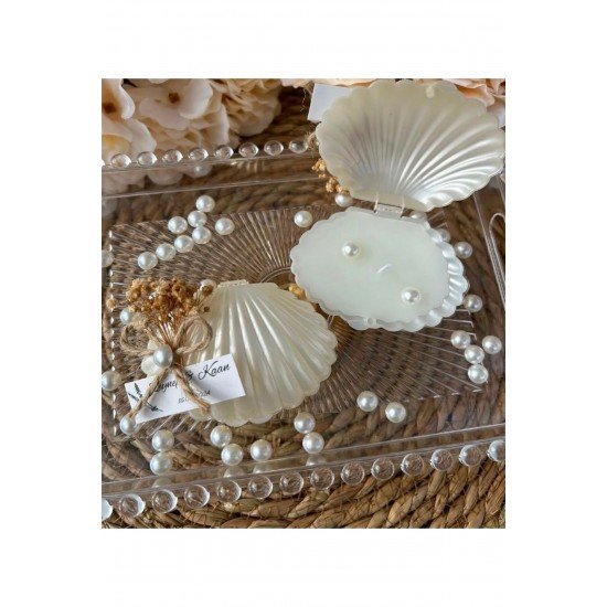 Pinterest Özel Tasarım 25 Adet Süslemeli Istiridye Mum. Düğün, Kına, Nişan, Söz, Nikah Hediyelik