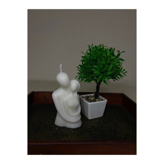 Sarılan Çift Dekoratif Mum