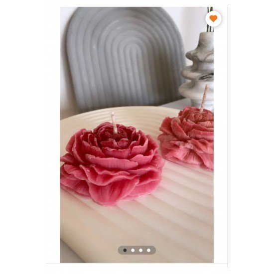 Dekoratif Mum Şakayık Mum ( 2 Adet )