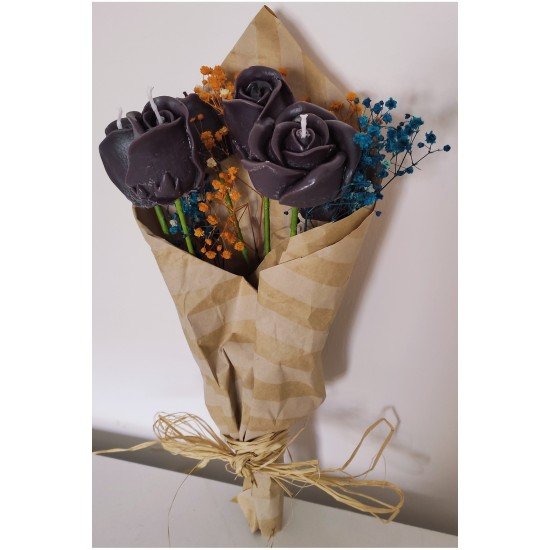 Gül Kokulu Mum Buket ,buket Mum, Çiçek Mum, Kokulu Mum Çiçek.mum,gül,gül Mum