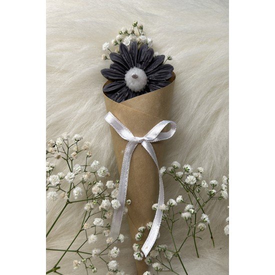 Buket Çiçek Desen Dekoratif Mum Söz,nişan,mevlid Hediyelik Buket Mum 5 Adet