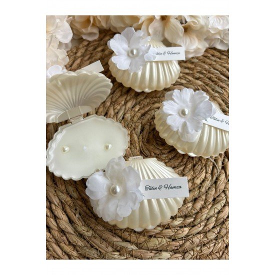 Kutulu Istiridye Mum Düğün, Nişan , Söz ,kına , Mevlüt , Doğum Günü , Yılbaşı Hediyelik- 10 Adet