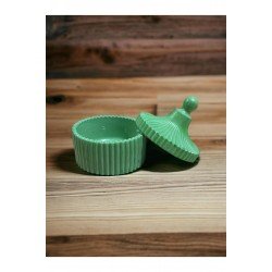 Özel El Yapımı Kapaklı Seramik Şekerlik Lokumluk Takı Organizer Mumluk