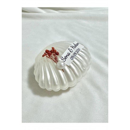 10 Adet İstiridye Kutu İçerisinde Mum Kız isteme, Söz, Nişan, Kına, Düğün, Doğum Hediyelikleri