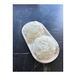 Dekoratif Şakayık Mum 3'lü Set