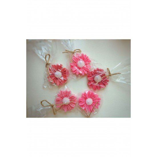 10 adet poşetli isimli papatya mum. Düğün nişan söz Yeni Doğan Hediyelik mevlit doğum günü