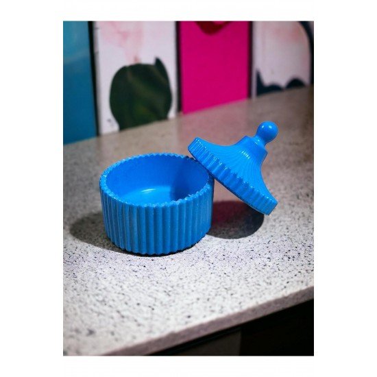 Özel El Yapımı Kapaklı Seramik Şekerlik Lokumluk Takı Organizer Mumluk