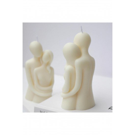 Sarılan Çift Şeklinde Mum