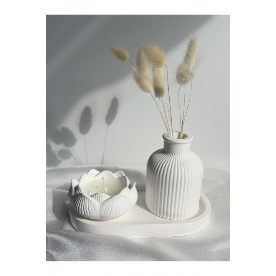 Şakayık Mumlu Dekoratif 3’lü Set