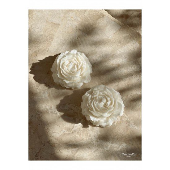 Ikili Set Kokulu, Şakayık Şekilli Dekoratif Mum (İKİ ADET)