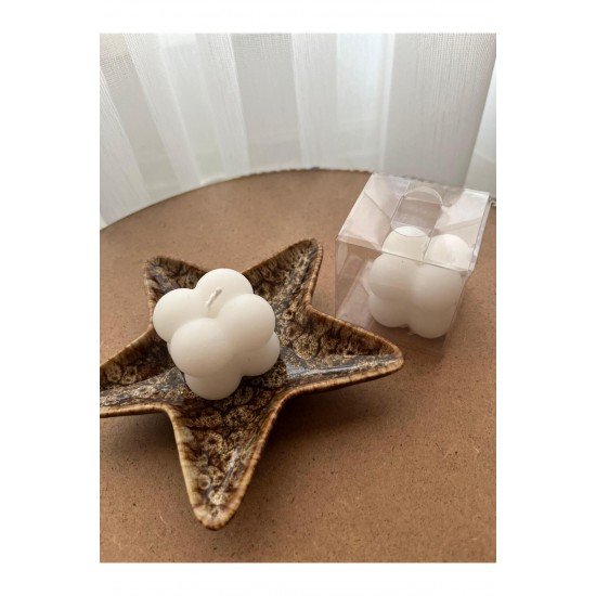 Dekoratif Bubble Mini Mum Düğün Nişan Mevlüt Süsü 10 Adet