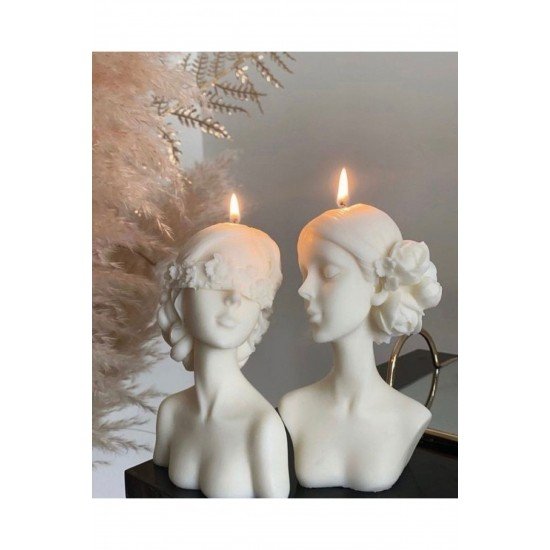 Soya Wax Çiçek Maskeli Kız Mum