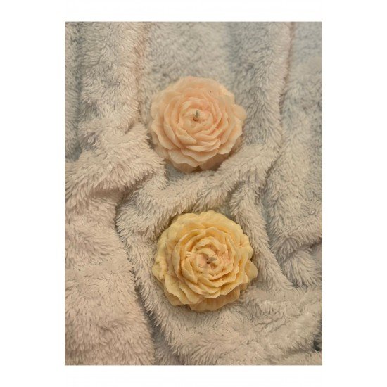 Şakayık Mum 2’li Set, Gül Mum